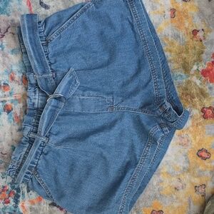 Anthropologie Pilcro Denim Paper Bag Shorts in Blue Sz M
